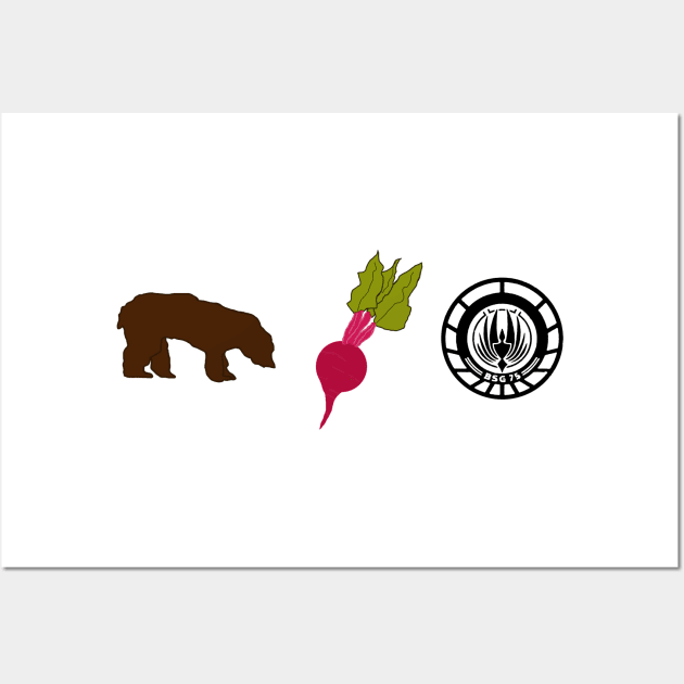 Bears, Beets, Battlestar Galactica Wall Art by dani96pepi